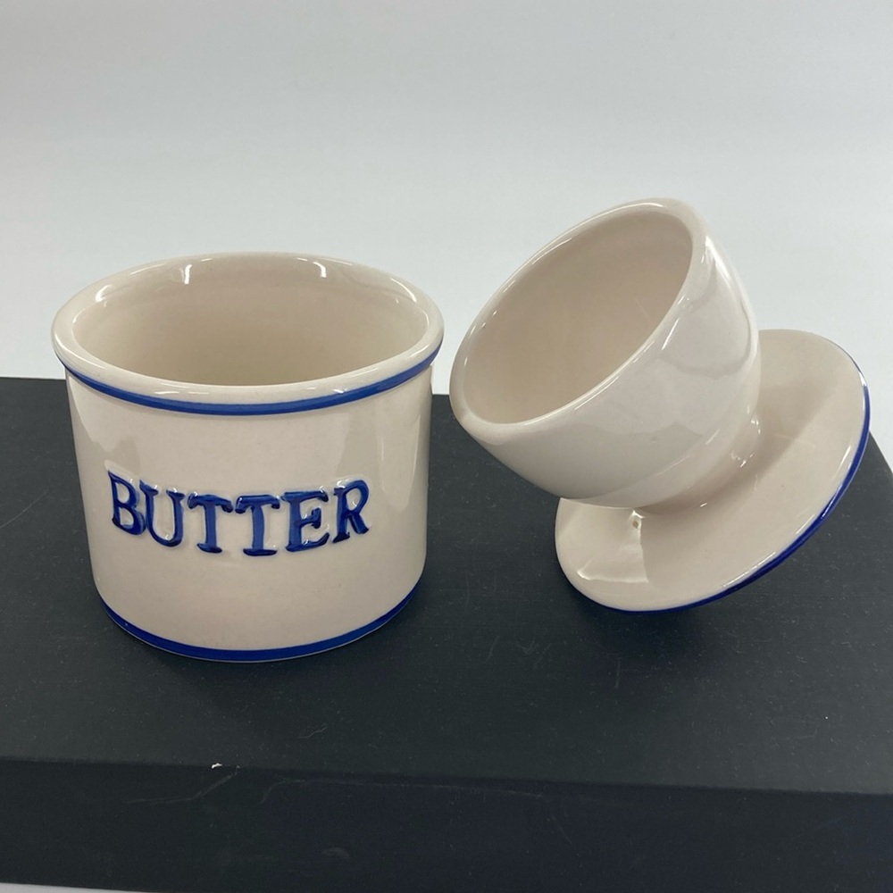 Butter Bell Container Kitchen Storage Crock Retro